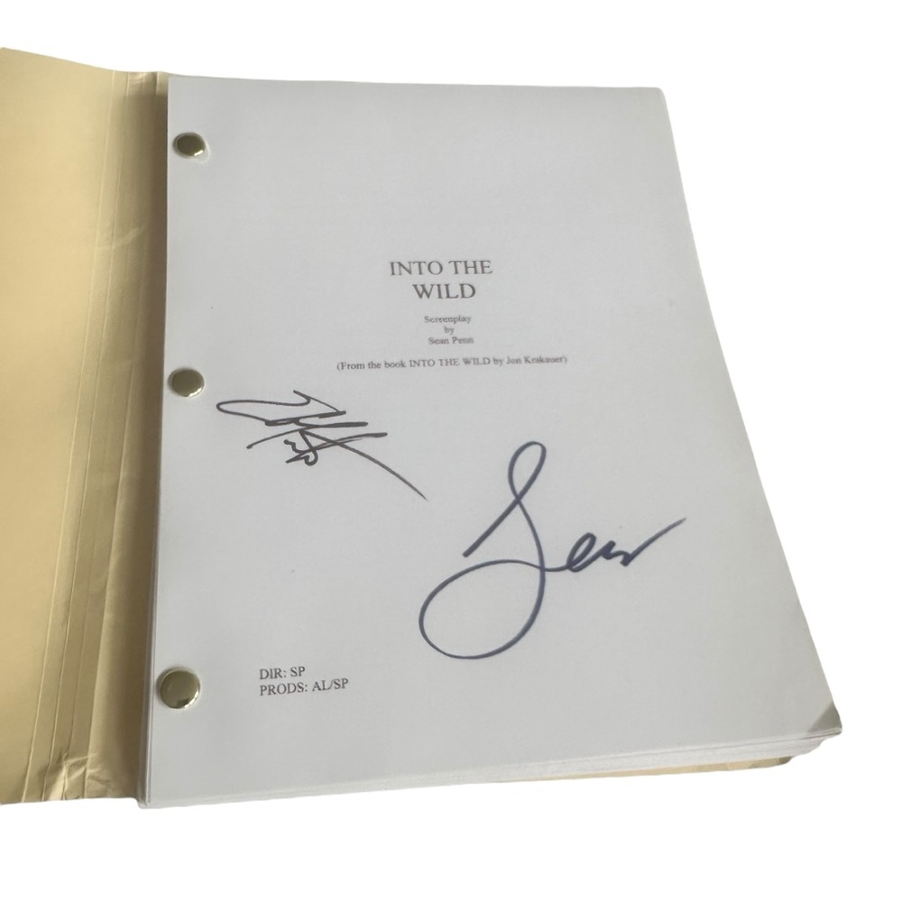 Autographed Call Of the Wild Screeplay Emile Hirsch Sean Penn